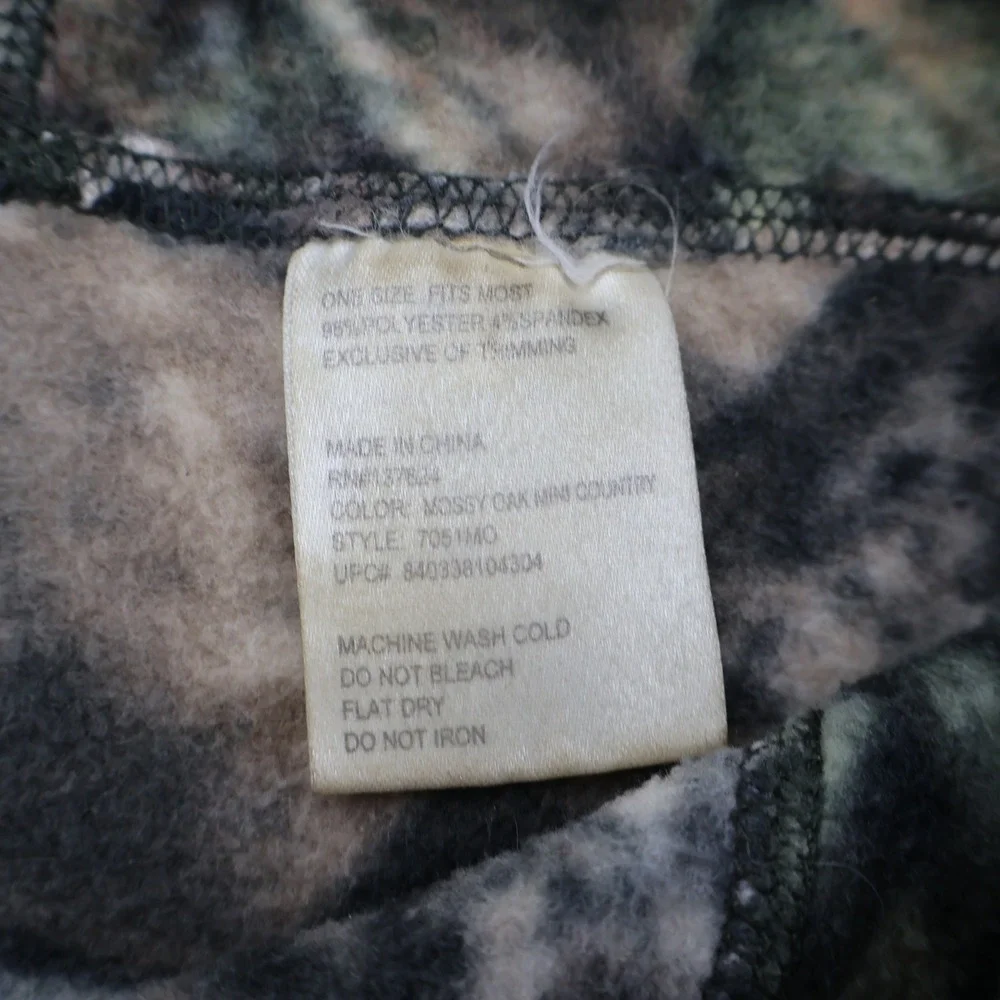 Mossy Oak Neck Gaiter Unisex OSFM Camo Fleece Mini Country 7051MO Green